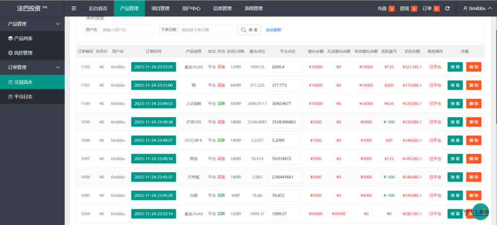 多语言金属外汇微交易系统源码|完整投资理财平台+智能交易控制插图12 多语言金属外汇微交易系统源码|完整投资理财平台+智能交易控制插图12