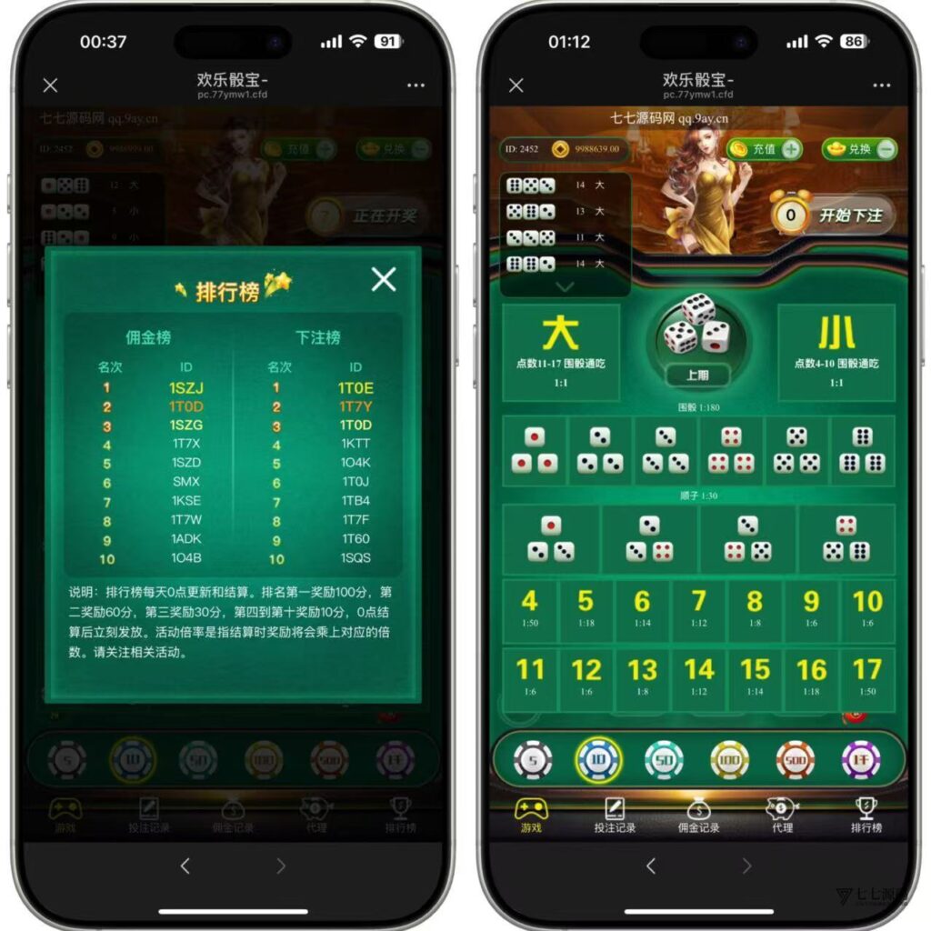 H5骰宝游戏修复版源码下载+已对接易码支付接口+搭建教程插图5 H5骰宝游戏修复版源码下载+已对接易码支付接口+搭建教程插图5