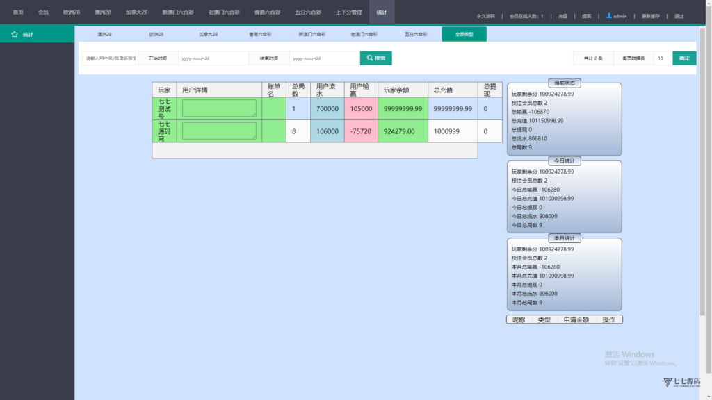 加拿大28游戏竞猜系统源码:支持后台预设开奖结果的时时彩系统插图66 加拿大28游戏竞猜系统源码:支持后台预设开奖结果的时时彩系统插图66